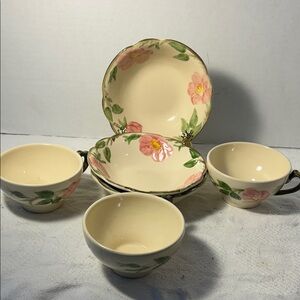 Desert Rose set of 3 cups and 3 bowls Replacements